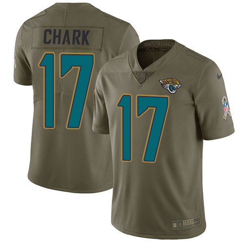 Nike Jaguars #17 DJ Chark Olive Men's Stitched NFL Limited Salute To Service Jersey - Click Image to Close